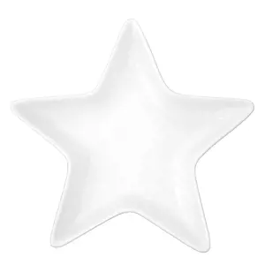 Produkt Bílá keramická miska ve tvaru hvězdy White Star - 20*19*2 cm Clayre & Eef