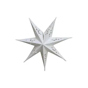 Produkt Bílá papírová hvězda s glitry Vintage - 13 cm Chic Antique