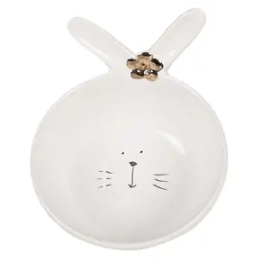 Produkt Bílá porcelánová miska s králičími oušky Rabbit - 13*11*8 cm / 200 ml Clayre & Eef