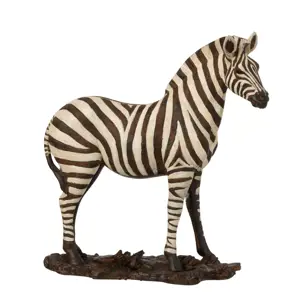 Produkt Bílo-černá antik dekorace Zebra - 31*11*32 cm J-Line by Jolipa