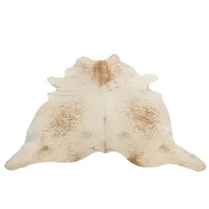 Bílo-hnědý koberec z hovězí kůže Cowhide salt pepper - 200*0,5*240cm/3-4m² J-Line by Jolipa