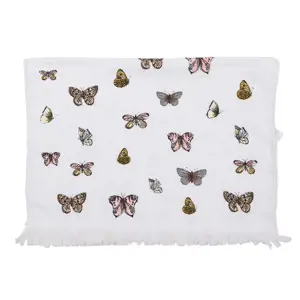 Produkt Bílý froté kuchyňský ručník s motýlky Butterfly Paradise - 40*66 cm Clayre & Eef