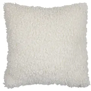 Produkt Bílý plyšový kudrnatý polštář Curly Teddy White Off - 45*15*45cm  Mars & More