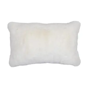 Produkt Bílý plyšový měkoučký polštář Soft Teddy White Off - 30*15*50cm  Mars & More