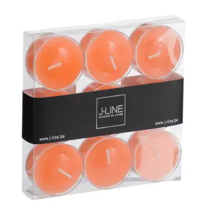 Produkt Box 9ks svíček v lososové barvě  Salmon - 12*12*2 cm J-Line by Jolipa