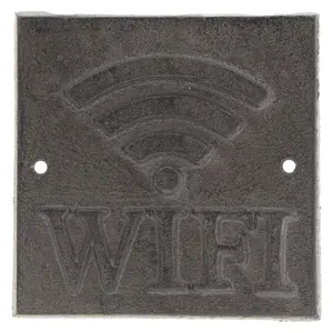 Produkt Cedulka WiFi - 13*13*1 cm Clayre & Eef