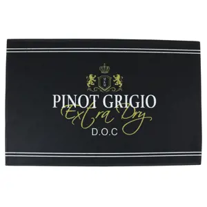 Černá podlahová rohožka Pinot Grigio wine - 75*50*1cm Mars & More