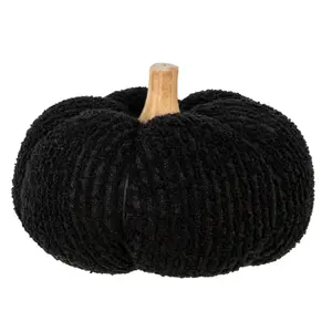 Produkt Černá textilní dekorace dýně Pumpkin XL - Ø 20*14 cm Clayre & Eef