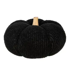 Produkt Černá textilní dekorace dýně Pumpkin XXL - Ø 25*16 cm Clayre & Eef