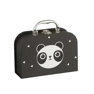 Produkt Černý papírový kufřík se zásuvkami Panda  - 20*14*7cm J-Line by Jolipa