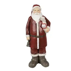 Produkt Červená vánoční dekorace Santa - 18*14*46 cm Clayre & Eef