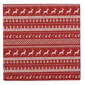 Produkt Červené papírové ubrousky Nordic Christmas - 33*33 cm (20ks) Clayre & Eef