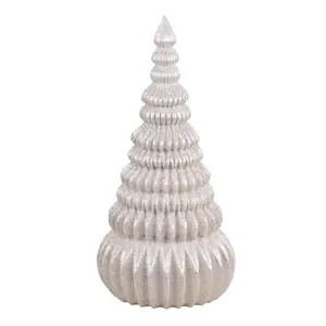 Champagne dekorační vánoční stromek Christmas Tree - Ø 16*31cm Chic Antique