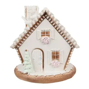 Produkt Cukrová perníková chaloupka s Led světýlky Gingerbread House - 17*16*17 cm / 3*AAA Clayre & Eef