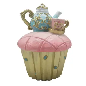 Dekorace Cupcake s konvičkou - 11*15 cm  Clayre & Eef