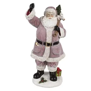 Dekorace figurka Santa Claus s pytlem dárků - 24*19*43 cm Clayre & Eef