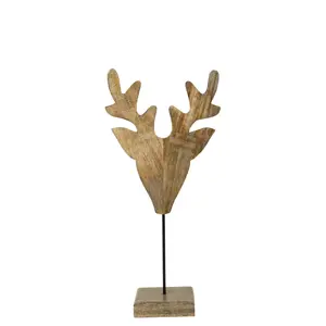 Produkt Dekorace hlava jelena z mangového dřeva na podstavci Deer - 26*15*60cm Mars & More