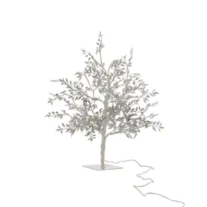 Produkt Dekorace stříbrný svítící stromeček Tree leaves silver S - Ø 25*56 cm J-Line by Jolipa