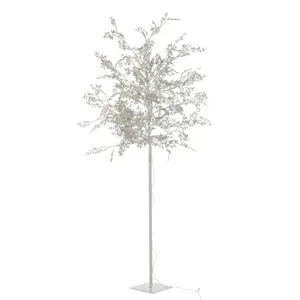 Dekorace stříbrný svítící stromek Tree leaves silver L - Ø 70*180 cm J-Line by Jolipa