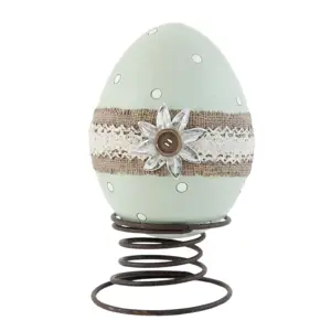 Dekorace  vajíčko na pružině  - 16*12*21 cm Clayre & Eef