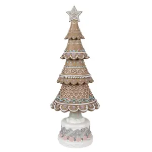 Dekorace vánoční perníkový stromek Gingerbread Tree - Ø 13*33 cm  Clayre & Eef