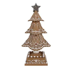 Dekorace vánoční perníkový stromek Gingerbread Tree - Ø 18*32 cm Clayre & Eef