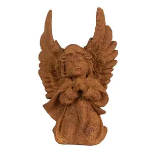 Produkt Dekorativní rezavá figurka anděl modlící - 13*8*19 cm Clayre & Eef