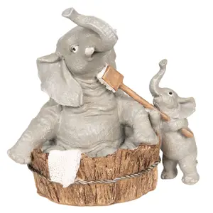 Produkt Dekorativní soška slonů při koupání - 13*9*13 cm Clayre & Eef