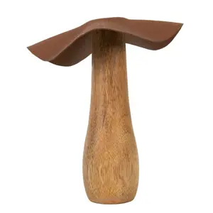 Dřevěná dekorace houba Mushroom - Ø 13*16 cm Clayre & Eef