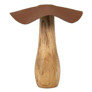 Dřevěná dekorace houba Mushroom - Ø 16*15 cm Clayre & Eef