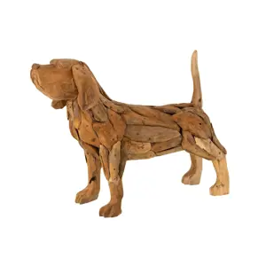 Produkt Dřevěná dekorace pes Dog teak - 69*19*51cm J-Line by Jolipa