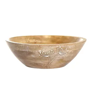 Dřevěná servírovací mísa z mangového dřeva Tours Bowl - Ø 30*10 cm Chic Antique