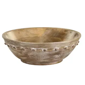 Dřevěná servírovací mísa z mangového dřeva Tours Bowl - Ø 30*9 cm / 3,5L Chic Antique