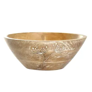 Dřevěná servírovací miska z mangového dřeva Tours Bowl - Ø 25*9 cm Chic Antique