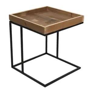 Produkt Dřevěno-kovový odkládací stolek Renart - 40*40*45 cm Clayre & Eef