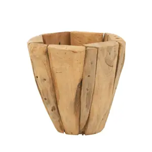 Dřevěný obal na květináč z teakového dřeva Jack S - Ø 30*30 cm J-Line by Jolipa