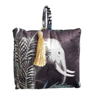 Produkt Dveřní sametová zarážka se slonem Jungle Elephant - 17*10*18cm Mars & More