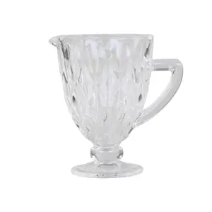 Džbán ze silnějšího skla s dekorem Diamond cut - 15*19,5cm  Chic Antique