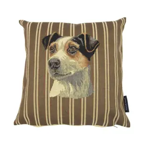 Produkt Gobelínový polštářek s proužkem Jack russell - 33*15*33 cm Mars & More