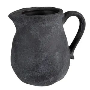 Granitový antik keramický dekorační baňatý džbán Granit M - 16*13*15cm Clayre & Eef