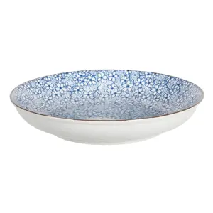 Produkt Hluboký talíř modré kvítky BlueFlow - Ø20*4 cm Clayre & Eef