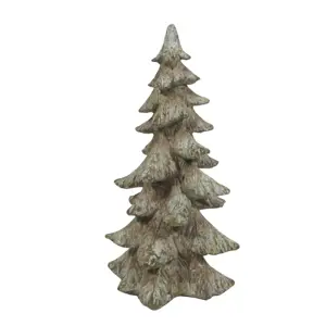 Hnědá dekorace vánoční stromek Christmas Tree - 19*18*36 cm Clayre & Eef