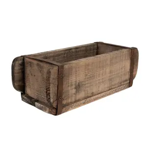 Produkt Hnědá dřevěná dekorační retro bedýnka - 30*12*10 cm Clayre & Eef