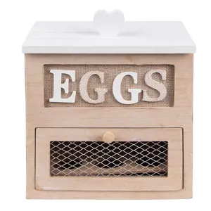 Produkt Hnědá dřevěná skříňka na vajíčka Eggs - 18*9*20 cm Clayre & Eef