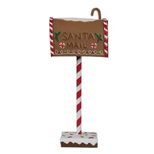 Hnědá kovová dekorace schránky Santa - 14*8*37 cm Clayre & Eef