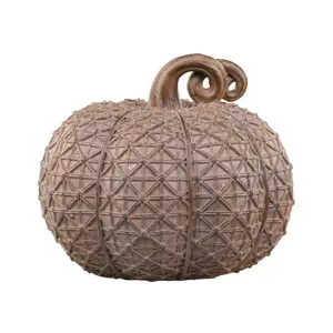 Hnědá latté dekorace dýně Pumpkin antique L - Ø 20*18 cm Chic Antique