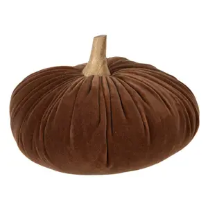 Produkt Hnědá textilní dekorace dýně Pumpkin XXL - Ø 25*16 cm Clayre & Eef