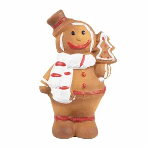 Produkt Hnědá vánoční dekorace Perníček Gingerbread  - 9*6*15 cm Clayre & Eef