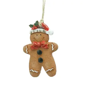 Produkt Hnědá vánoční ozdoba Perníček Gingerbread - 6*1*8 cm Clayre & Eef