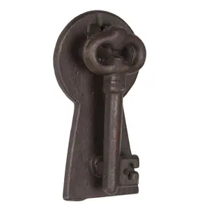 Produkt Hnědé litinové klepadlo na dveře klíč Key - 7*3 *13 cm Clayre & Eef